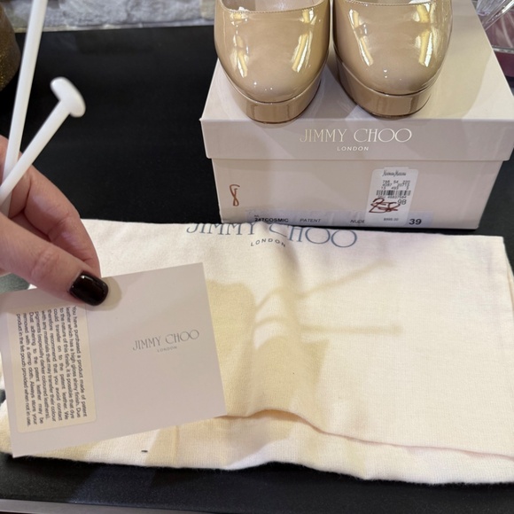 Like New Jimmy Choo Cosmic Heels, Tan Sz 39 - Picture 6 of 6